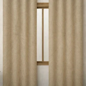 Blackout Eyelet Curtains - Abstract curves pattern