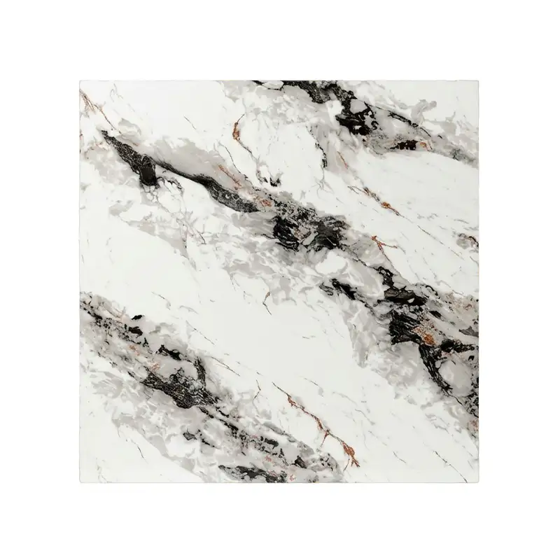Classic White & Charcoal Marble Wallpaper
