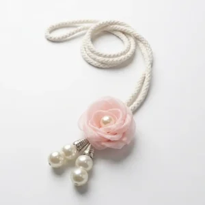 Luxe Rose & Pearl Curtain Tieback (Blush Pink)