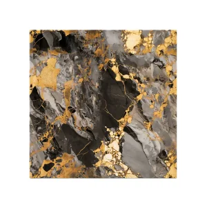 Obsidian & Liquid Gold Abstract Stone Sticker