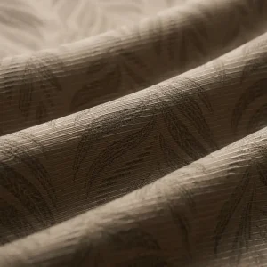 Earthy Taupe Shadow Embossed Fabric