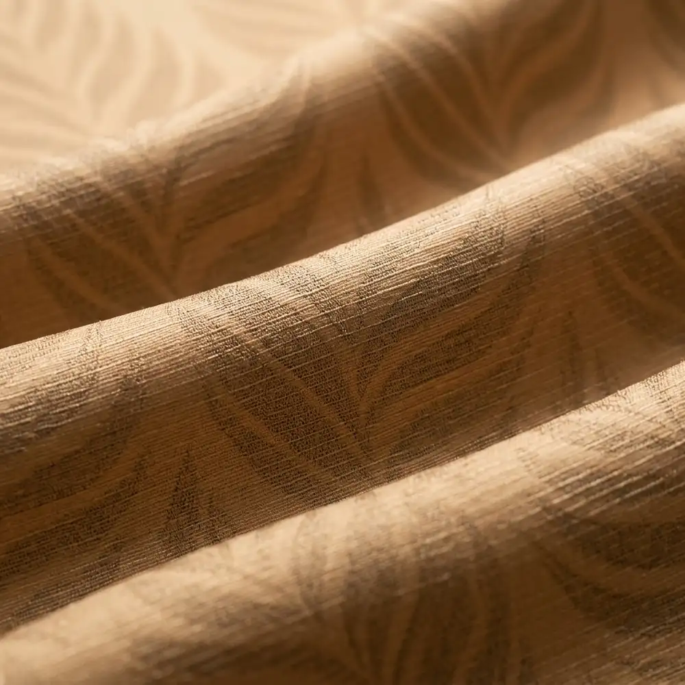 Golden Harvest Leaf Embossed Fabric