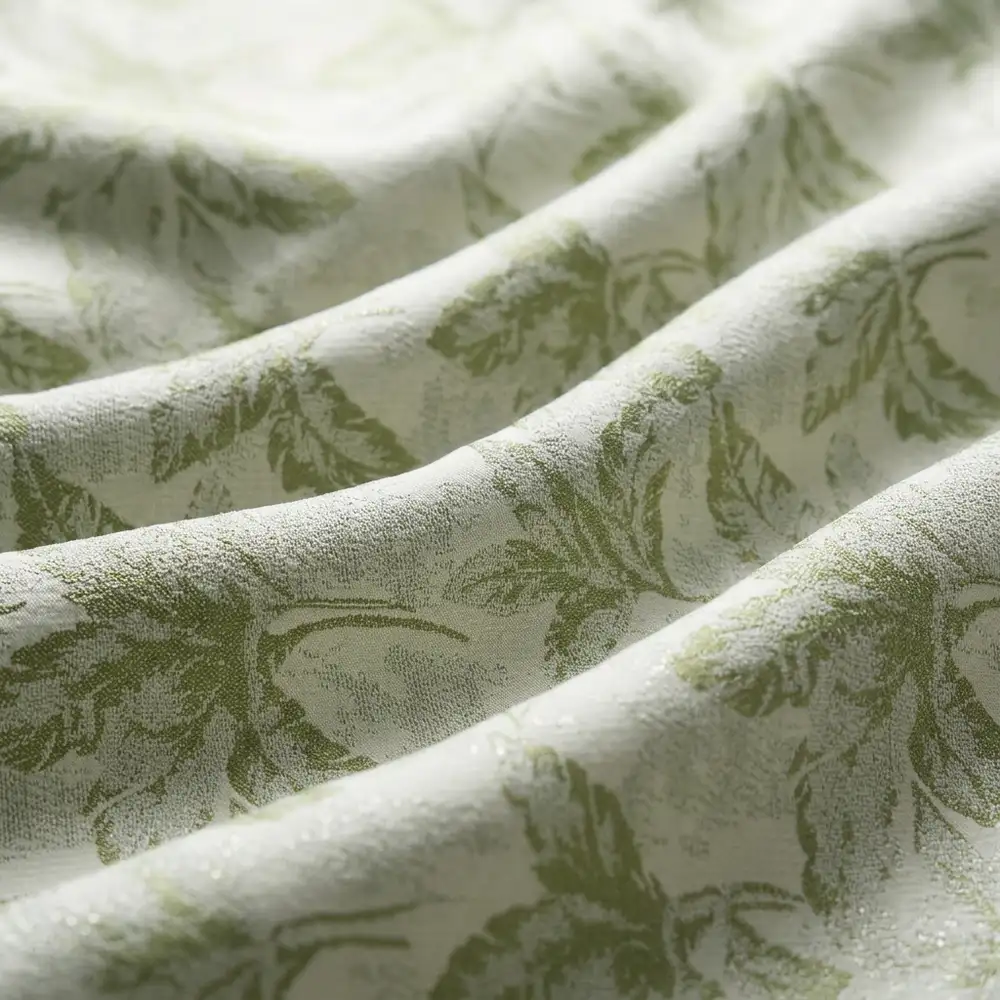 Sage Foliage Haven Embossed Fabric